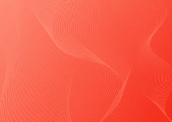 Simple minimalist soft orange gradient abstract background with wave lines