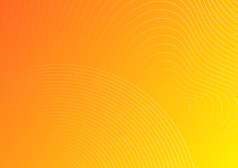 Simple minimalist soft orange gradient abstract background with wave lines
