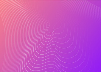 gradient pink and purple background with wave lines