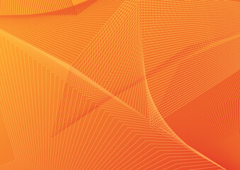 Abstract colorful orange curve background