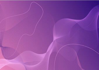 Simple abstract background made of line and curved lines in dark purple colors