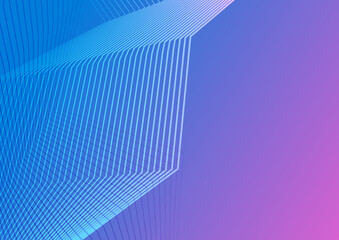 Abstract glowing wave lines on dark blue background. Geometric stripe line art design. Modern shiny blue lines. Futuristic technology concept. Suit for poster, cover, banner, brochure, website