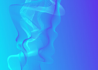 Abstract glowing wave lines on dark blue background. Geometric stripe line art design. Modern shiny blue lines. Futuristic technology concept. Suit for poster, cover, banner, brochure, website