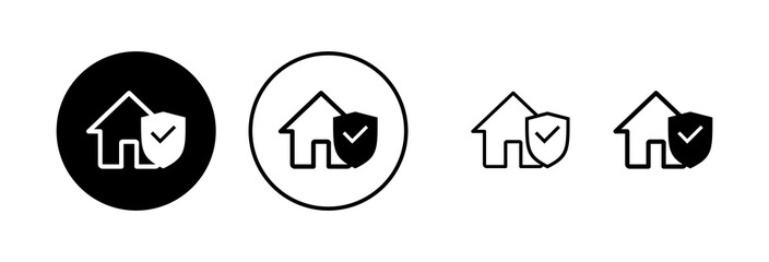 home insurance icon vector illustration. home protection sign and symbol