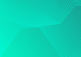 Abstract background made of lines and curved lines in green colors