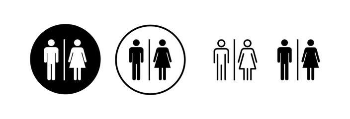 Toilet icon vector illustration. Girls and boys restrooms sign and symbol. bathroom sign. wc, lavatory