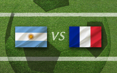 Grass background soccer argentina vs france