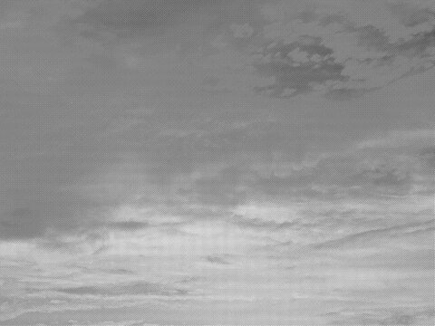 夕方の空と雲 スクリーントーン風 漫画素材