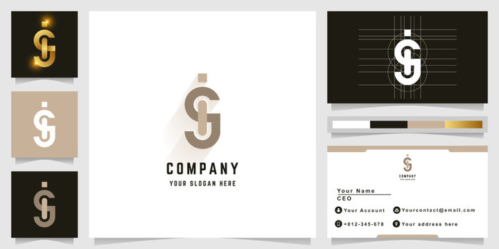Letter iS or jS monogram logo