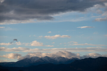 Clouds over the snowy mountains 3