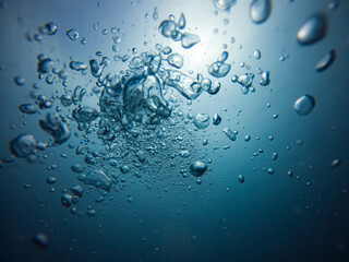 blue bubbles under water tropical blue water ocean texture