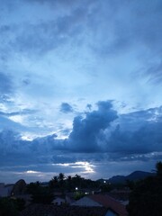 clouds over the mountains