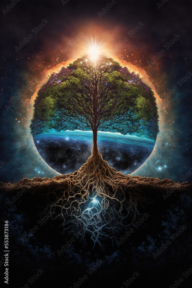 Canvas Prints yggdrasil the eternal tree in the middle of the world