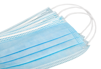 Prevent coronavirus. Medical protective face mask