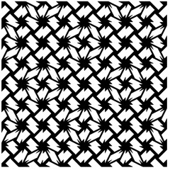 Vector pattern in geometric ornamental style. Black and white pattern.