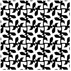 Vector pattern in geometric ornamental style. Black and white pattern.