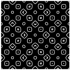 Vector pattern in geometric ornamental style. Black and white pattern.
