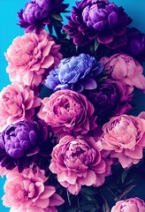 Fototapeta na wymiar Beautiful bouquet of colorful flowers generative ai