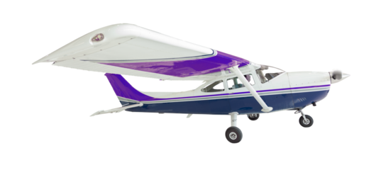 Transparent PNG Cessna 172 Single Propeller Airplane.