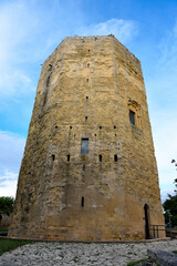 Fototapeta na wymiar tower federico II imposing military bulwark of the medieval age enna sicily italy