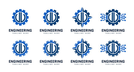 Monogram Letter V in gear. Perfect for engineer, industrial, construction, automotive and technology logos