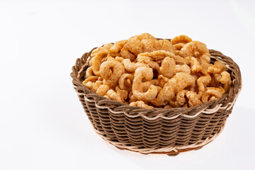 Pork snacks made from crispy pork skin