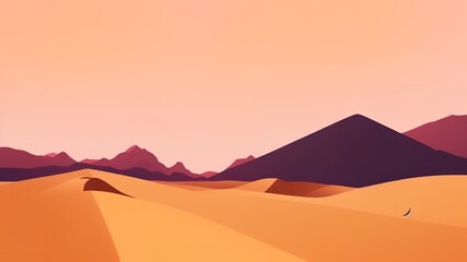 Fototapeta na wymiar Desert and sand background illustration.