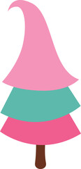 Christmas Tree, pink and blue, candy