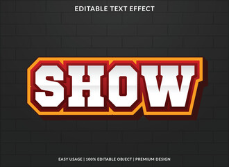 show editable text effect template use for business logo and brand