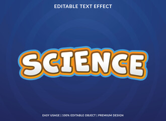 science editable text effect template use for business logo and brand
