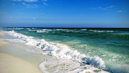 High tide at the beach