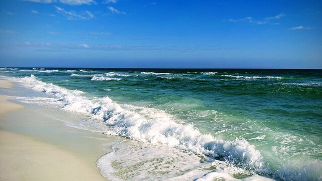 High tide at the beach
