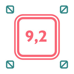 Numeric decimal icon vector design templates