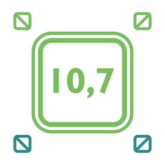 Numeric decimal icon vector design templates