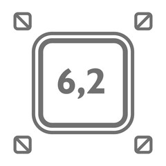 Numeric decimal icon vector design templates