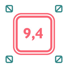 Numeric decimal icon vector design templates