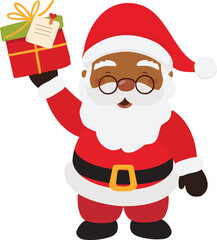 Brown Santa Clause, Christmas, African American Santa