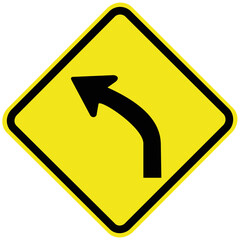 Curva Esq - Sinais de trânsito usados no Brasil. É a Listagem Oficial, válida para os Exames. Sinalização Regulatória. CTB