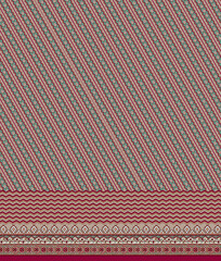 Digital Textile Design and Beautiful ethnic and Pattern and motif, Border design, digital print on fabric