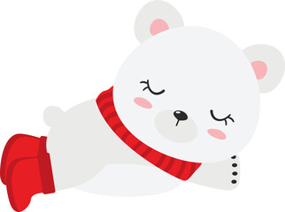 Christmas Polar Bear, Winter