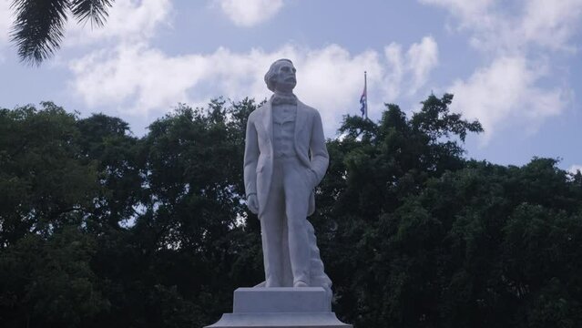 Jose Marti Statue White Marble Monument Parque Central Havana uba