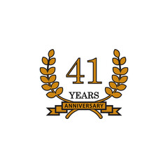 Anniversary icon vector logo design illustration