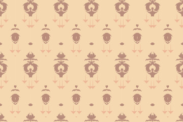 Ikkat or ikat damask batik textile seamless pattern digital vector design for Print saree Kurti Borneo Fabric border brush symbols swatches designer