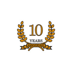 Anniversary icon vector logo design illustration