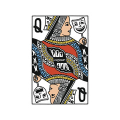 Queen playing card vector illustration design