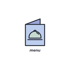 Fototapeta premium Vector sign menu symbol is isolated on a white background. icon color editable.