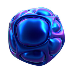 3D Abstract Iridescent Bubble Shape