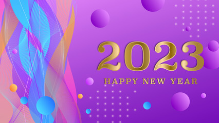Obraz premium Happy new year 2023 background