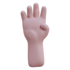 HAND RAISES FOUR FINGERS