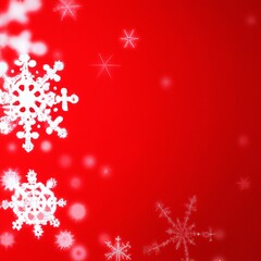 Background of snowflakes on blue background. Christmas or New Year wallpaper with copy space. Generative AI 